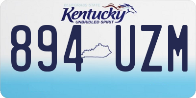 KY license plate 894UZM