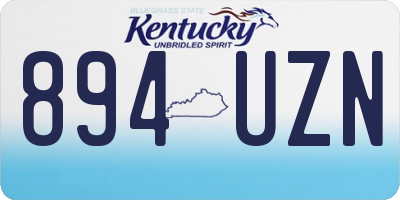 KY license plate 894UZN