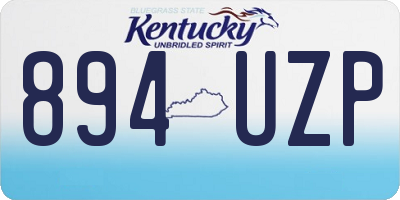 KY license plate 894UZP