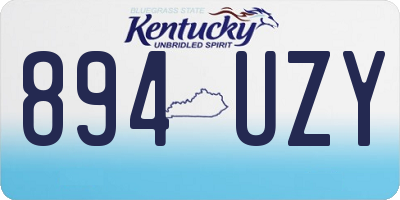 KY license plate 894UZY