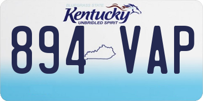 KY license plate 894VAP