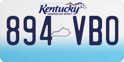 KY license plate 894VBO