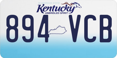 KY license plate 894VCB