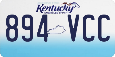 KY license plate 894VCC