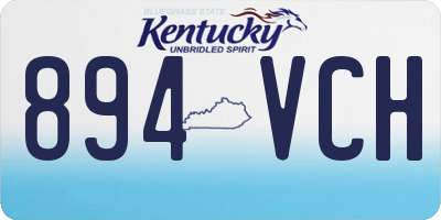 KY license plate 894VCH