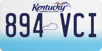 KY license plate 894VCI