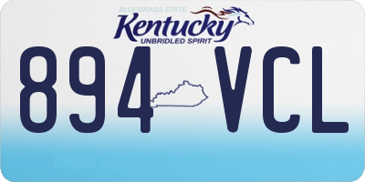 KY license plate 894VCL