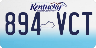KY license plate 894VCT