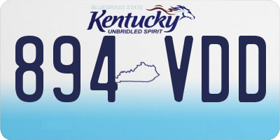 KY license plate 894VDD