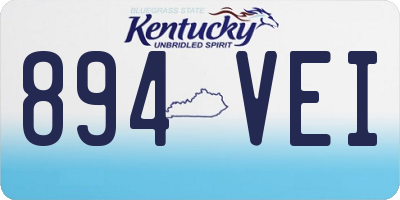 KY license plate 894VEI