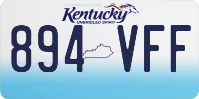 KY license plate 894VFF