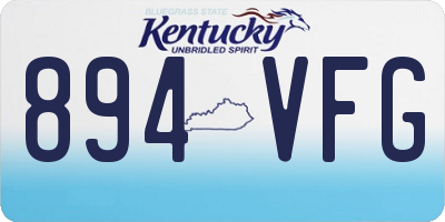 KY license plate 894VFG