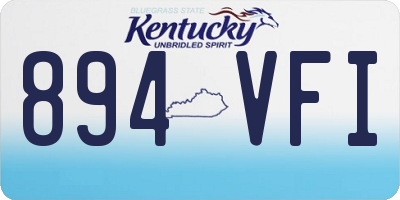 KY license plate 894VFI