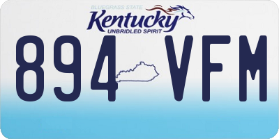 KY license plate 894VFM