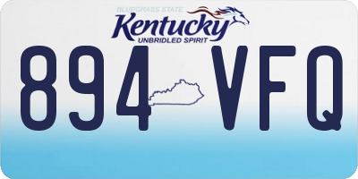 KY license plate 894VFQ