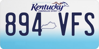 KY license plate 894VFS