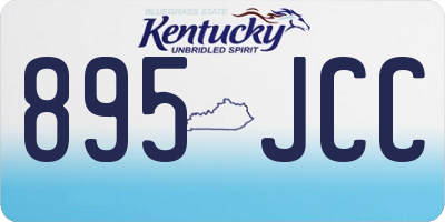 KY license plate 895JCC