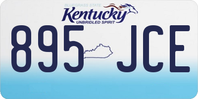 KY license plate 895JCE