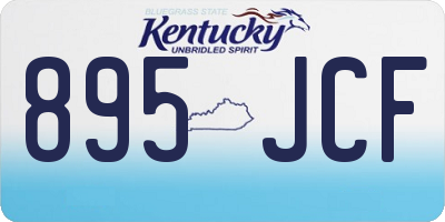 KY license plate 895JCF