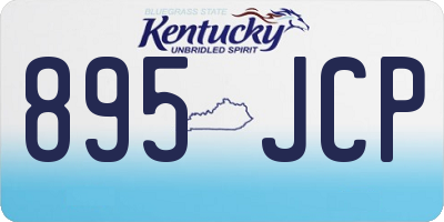 KY license plate 895JCP