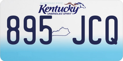 KY license plate 895JCQ