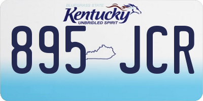 KY license plate 895JCR