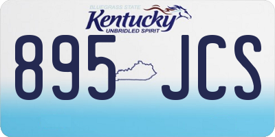 KY license plate 895JCS