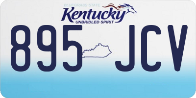 KY license plate 895JCV