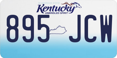 KY license plate 895JCW