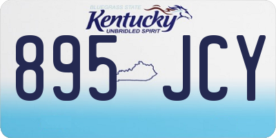 KY license plate 895JCY