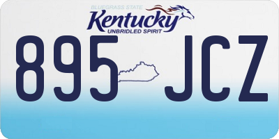 KY license plate 895JCZ