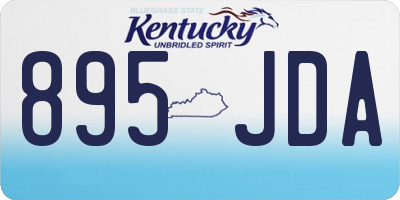 KY license plate 895JDA