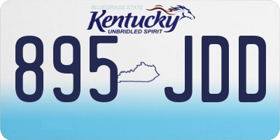 KY license plate 895JDD