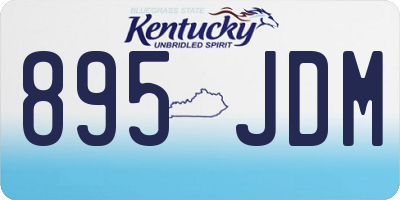 KY license plate 895JDM