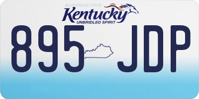 KY license plate 895JDP