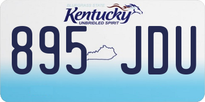 KY license plate 895JDU