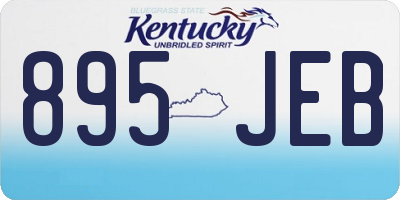 KY license plate 895JEB