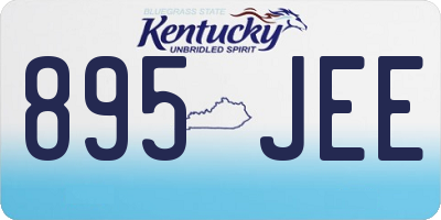 KY license plate 895JEE