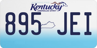 KY license plate 895JEI