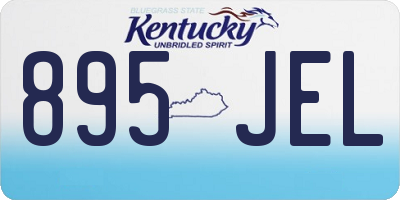 KY license plate 895JEL