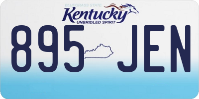 KY license plate 895JEN
