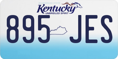 KY license plate 895JES