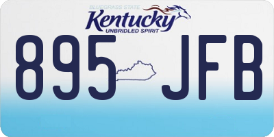 KY license plate 895JFB