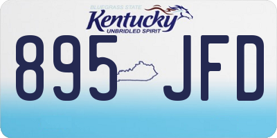 KY license plate 895JFD