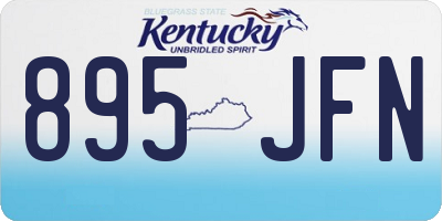 KY license plate 895JFN
