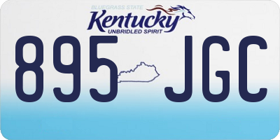 KY license plate 895JGC