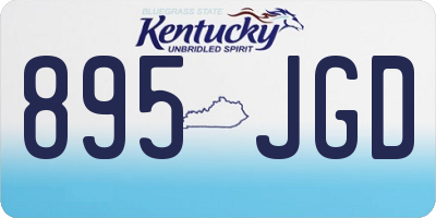 KY license plate 895JGD