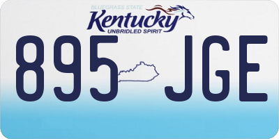 KY license plate 895JGE