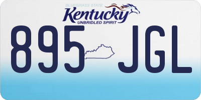 KY license plate 895JGL