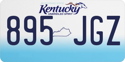 KY license plate 895JGZ